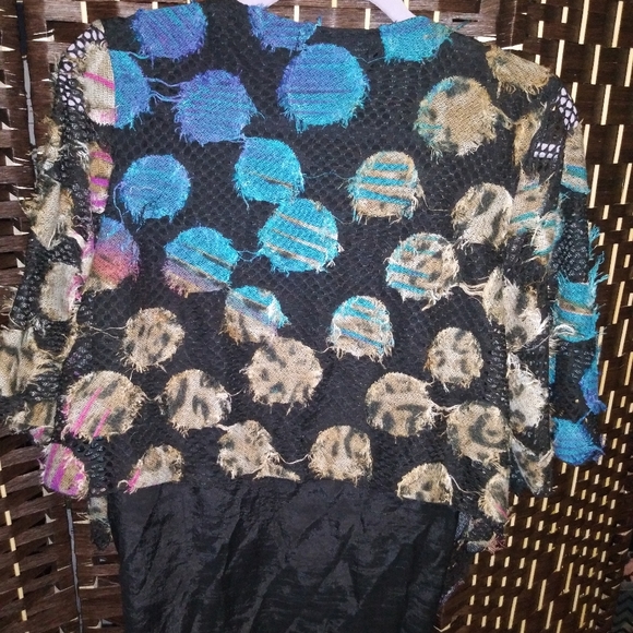 Colorful Boho Bolero Style Top Sz Large - Picture 5 of 8